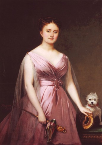 Hortense Schneider en „folie“, portrait by Alexis Pérignon.