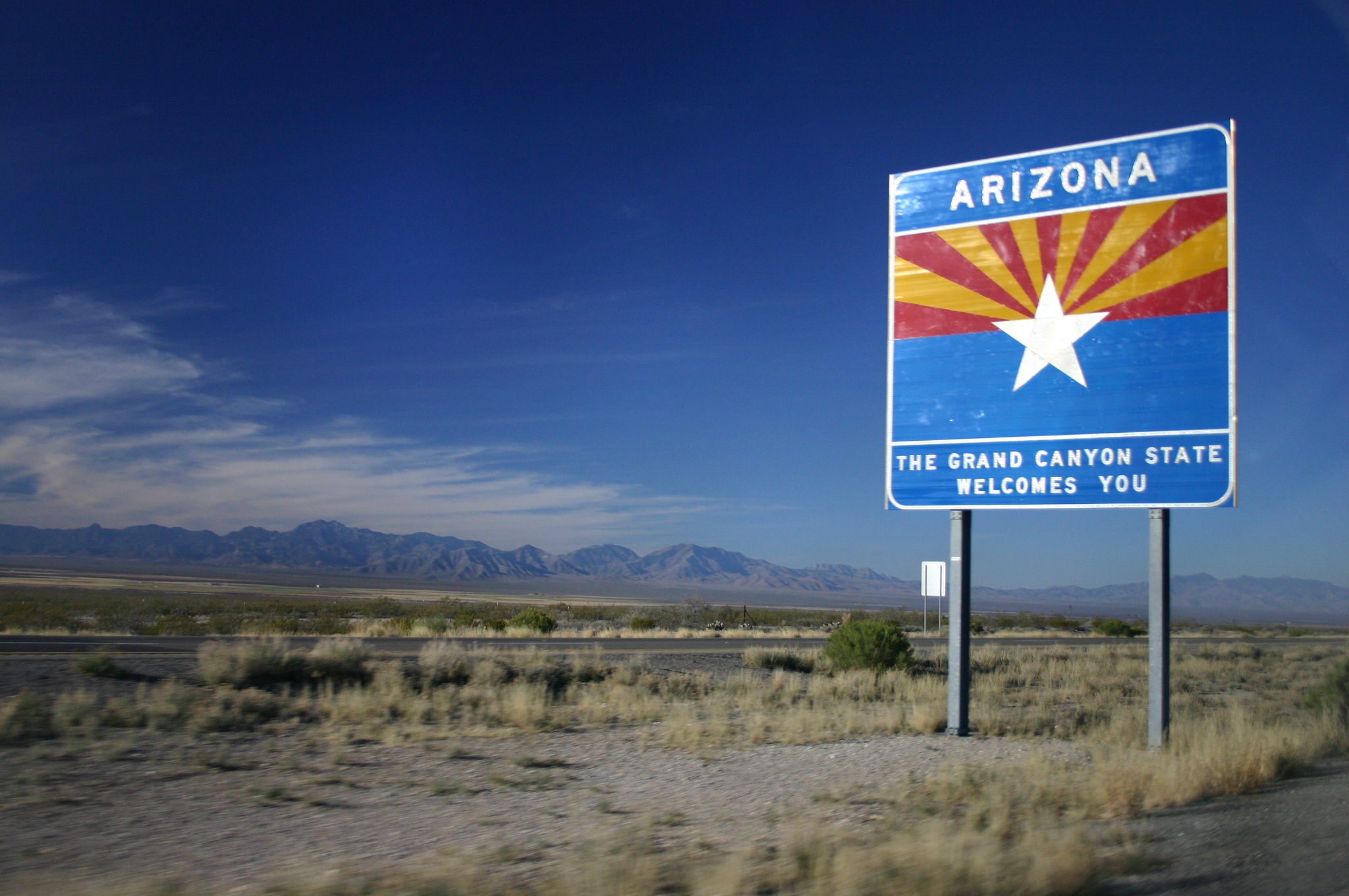 Entering the State of Arizona in Interstate 10 Westbound.