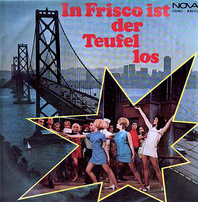 The LP cover of Schneidereit's greatest stage success, "In Frisco ist der Teufel los".