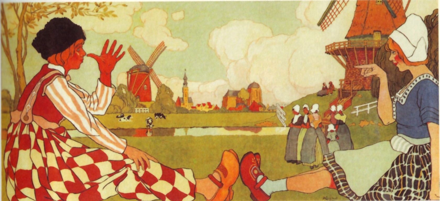 Henri Cassier's poster for the singing windmills operetta.