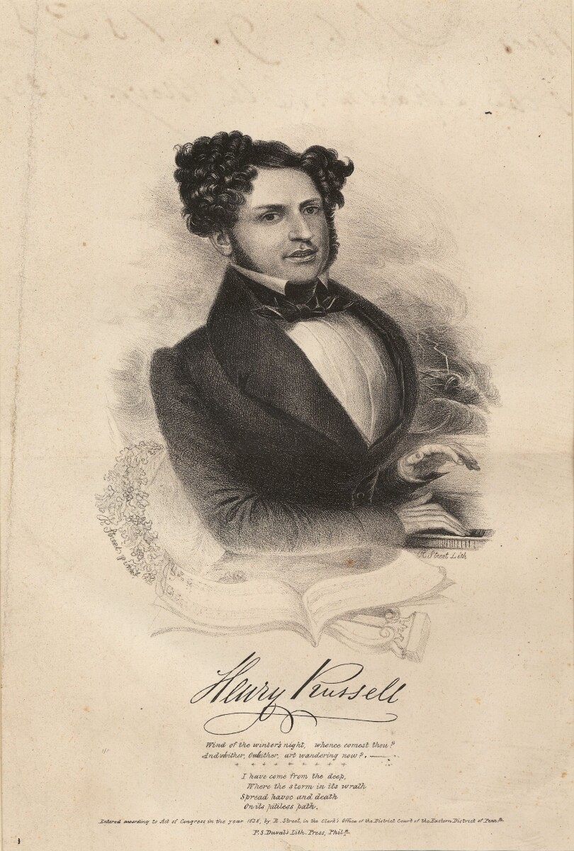 Henry Russell in 1812. (Photo: Robert Street; lithographer)