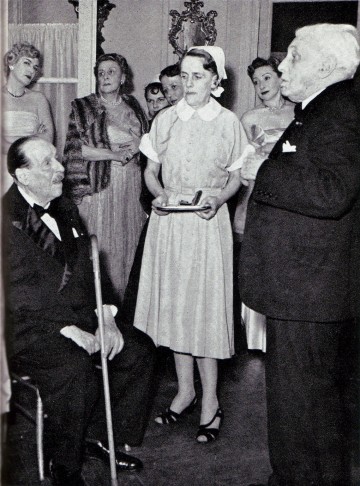 Kálmán being honored in Paris, shortly before his death in 1953.