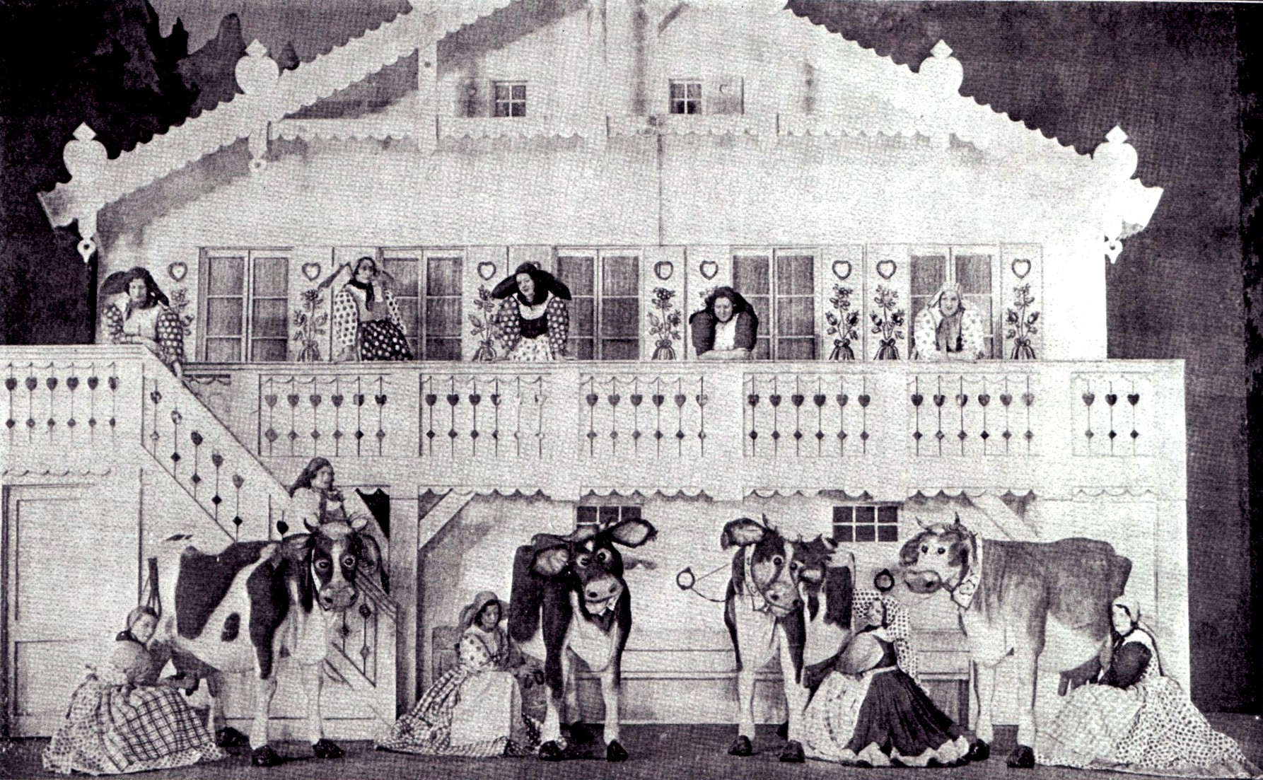 The cow shed scene from the London production.