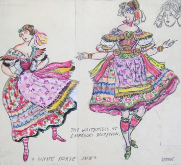 The dirndls for the chorus, designed by Ernst Stern.