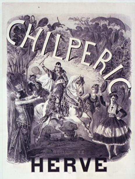 Cover of the piano score for "Chilpéric".