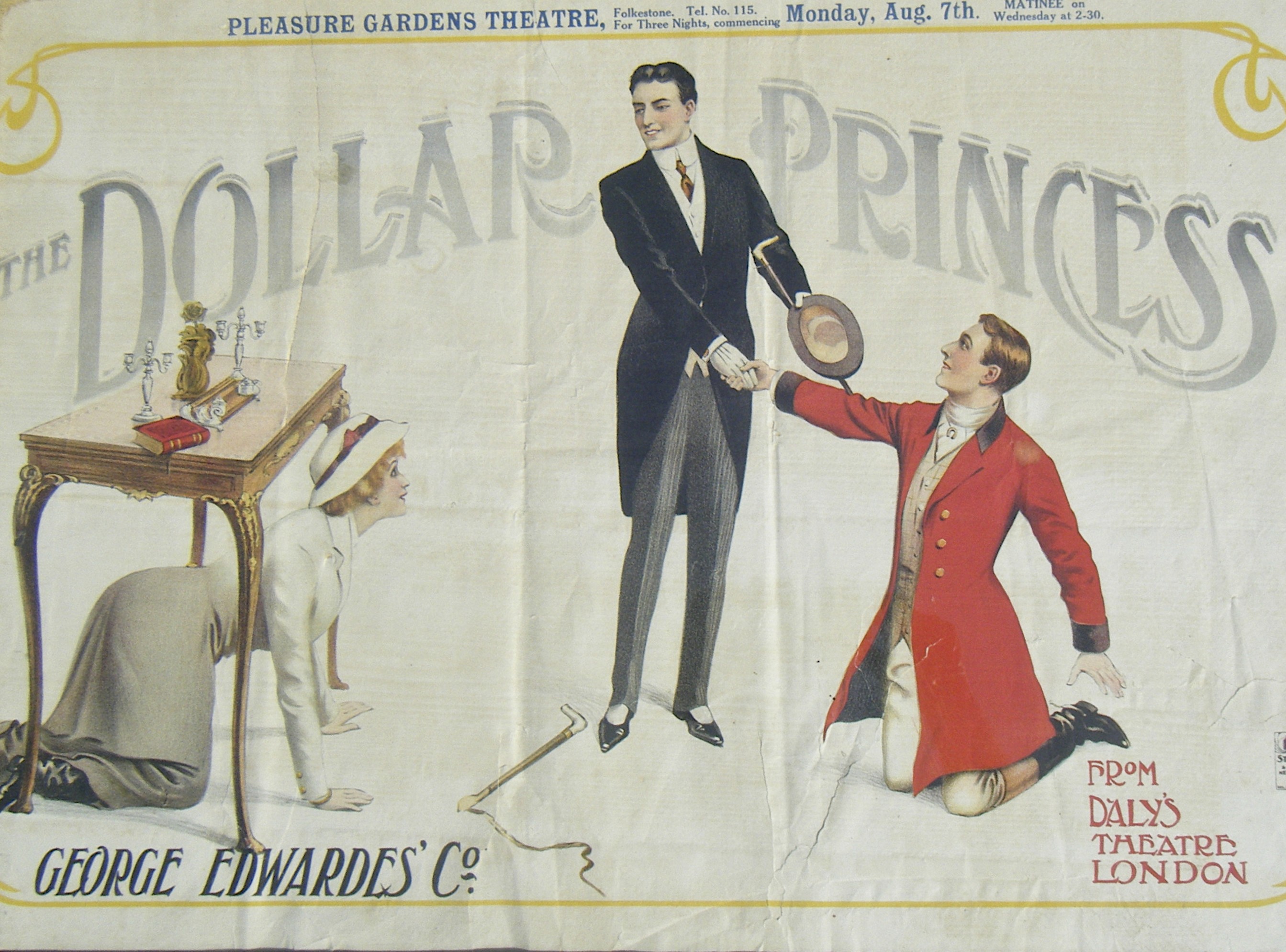 Poster for Leo Fall's "The Dollar Princess," 1911.