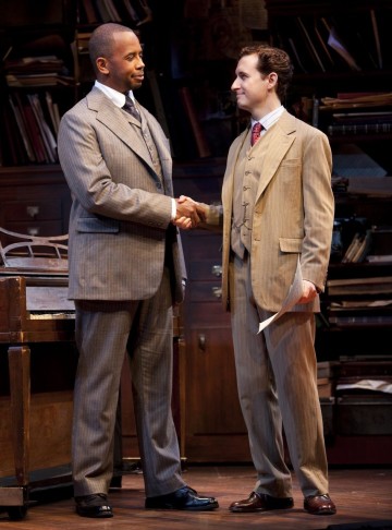 Michael Boatman as Scott Joplin (l.) and Michael Therriault as Irving Berlin in "The Tin Pan Alley Rag" (Photo: Roundabout Theater Company/Joan Marcus)