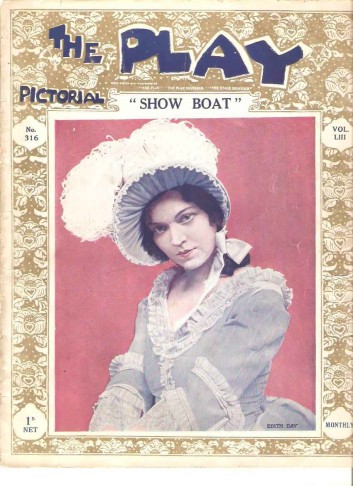 The playbill for the original London production of "Show Boat."