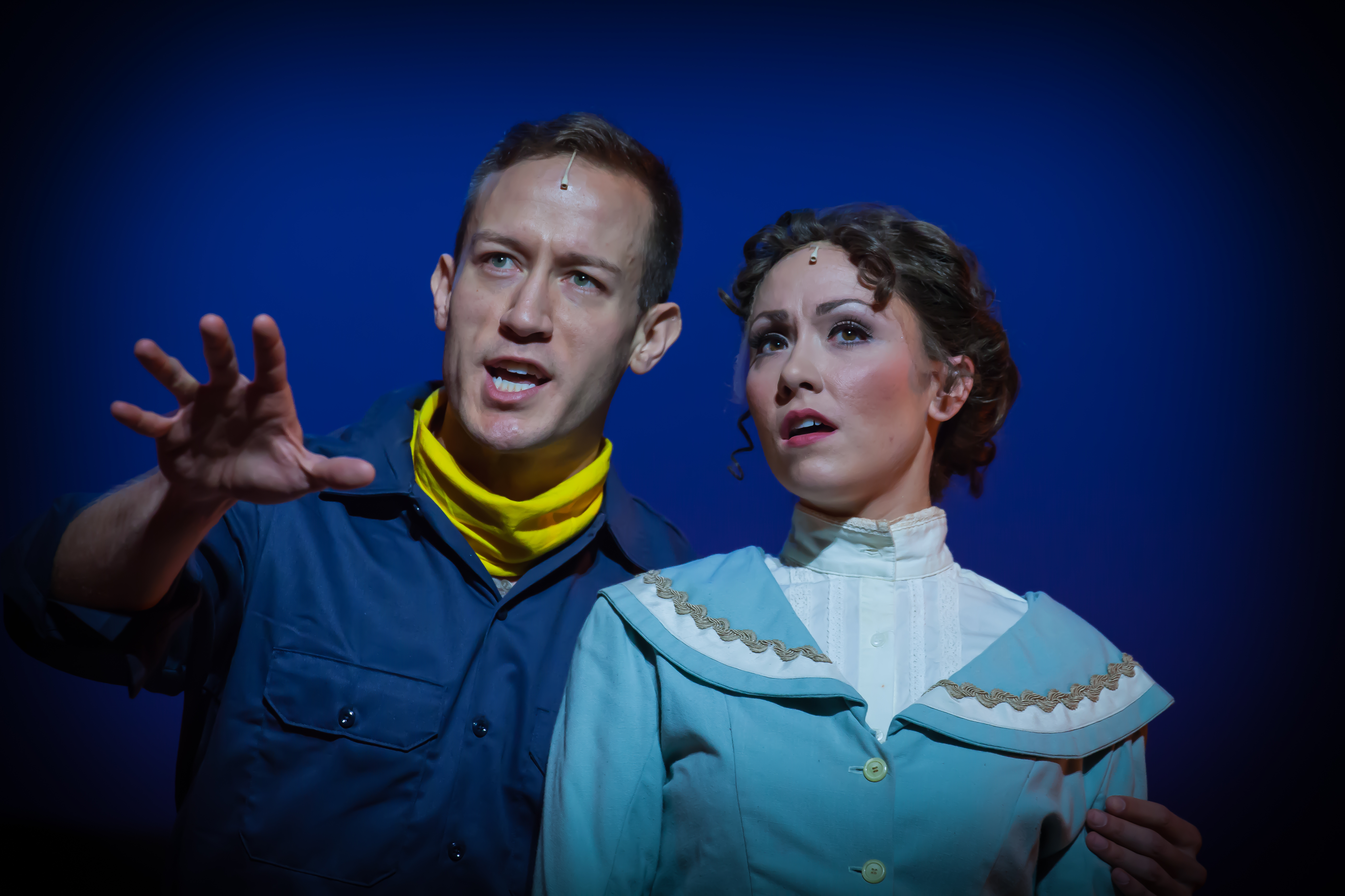 Ulysses (Christopher J. Deaton) and Penelope  (Kristen Lassiter) in the 2014 staging of "Golden Apple." (photo: Lyric Stage)