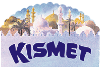The logo for the original "Kismet" production, 1953. (Photo: Wikipedia)