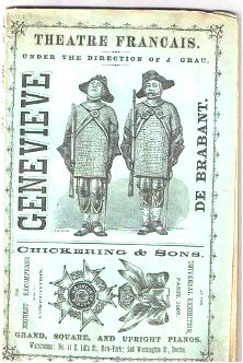 Program for the notorious New York production of "Geneviève de Brabant" by Jacob Grau, 1867. This is on sale at Amazon.com (Photo: Amazon)