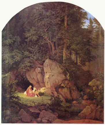 "Genoveva in the Forest Seclusion" by Adrian Ludwig Richter, 1841. (Photo: Wikipedia)