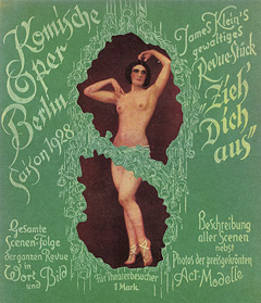 Program for a revue at the Komische Oper in the 1920s.