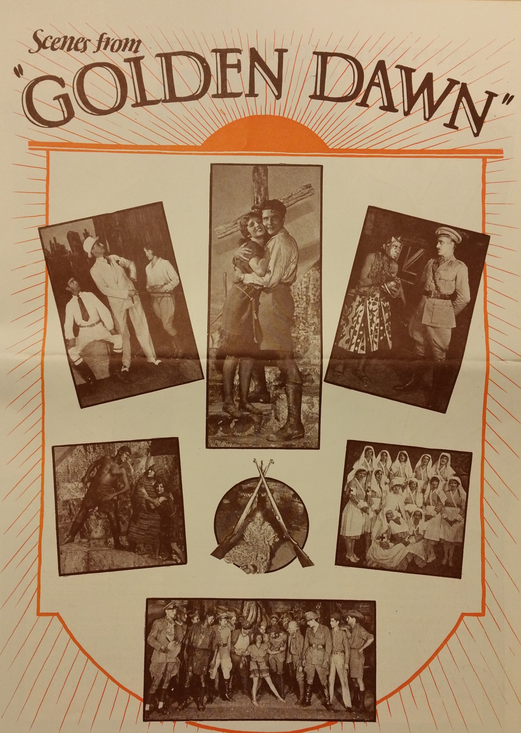 Page from the original souvenir program of "Golden Dawn". (Source: New York Public Library) 