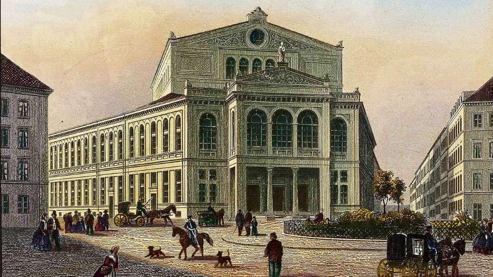 A print of the Gärtnerplatz Theater from 1865, the year the house opened. (Photo: Münchner Stadtmuseum)