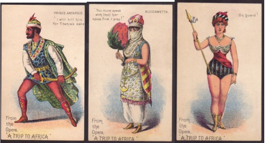 Costume designs for the original Boston production of Suppé's "Afrikareise." (Photo: Dario Salvi Archive)