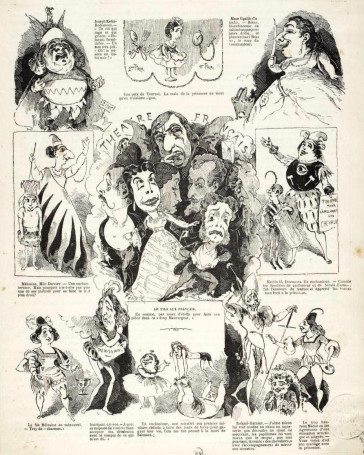 A cartoon with scenes from Hervé's "Les Chevaliers de la Table Ronde." (Photo: Palazzetto Bru Zane)