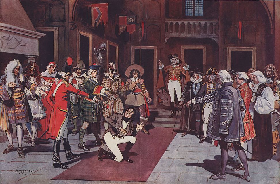 Scene from the 1921 revival of "Ruddigore" by the D'Oyly Carte Company.