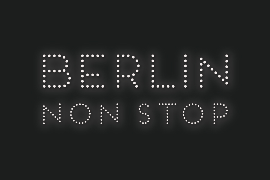 The logo art for "Berlin Non Stop", 2016.