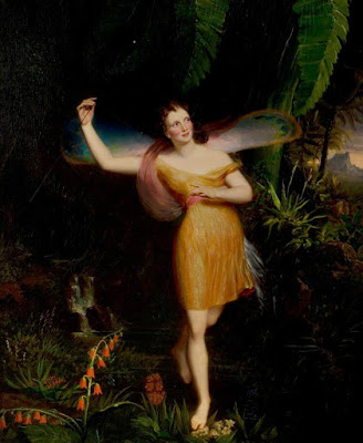 Priscilla Horton (1818–1895), as Ariel in "The Tempest." Painted by Daniel Maclise (1806–1870).
