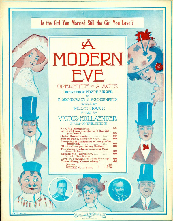 Sheet Music cover for "A Modern Eve." (Collection Alan Lareau)