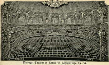 The interior of the old Metropoltheater in Berlin, today housing the Komische Oper.