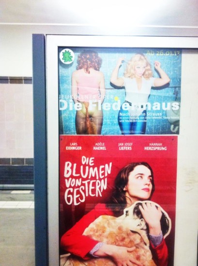 Advertisement for "Die Fledermaus" in the Berlin subway system. (Photo: Private)