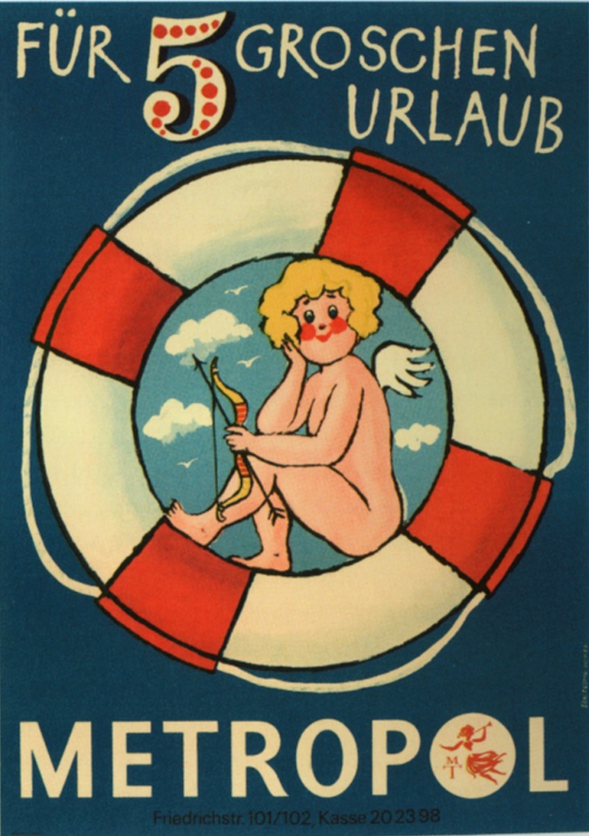 Poster for the DDR show "Für 5 Groschen Urlaub" [Holiday for a Dime], 1969.