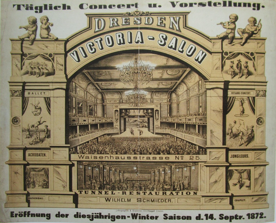 The Victoria Theater in Dresden. (From: Andreas Schwarze's "Metropole des Vergnügens," Sax-Phon Press 2016)