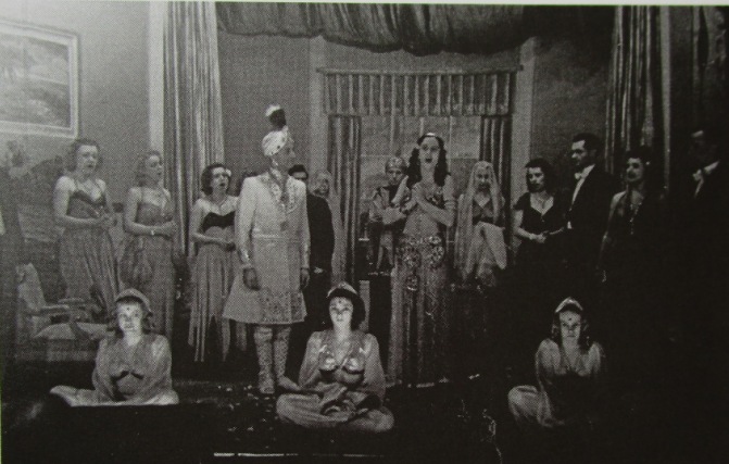 Scene from Kalman's "Bajadere" in 1946. (From: Andreas Schwarze's "Metropole des Vergnügens," Sax-Phon Press 2016)