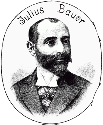 The young Julius Bauer as show in the 1893 issue of "Der Floh."