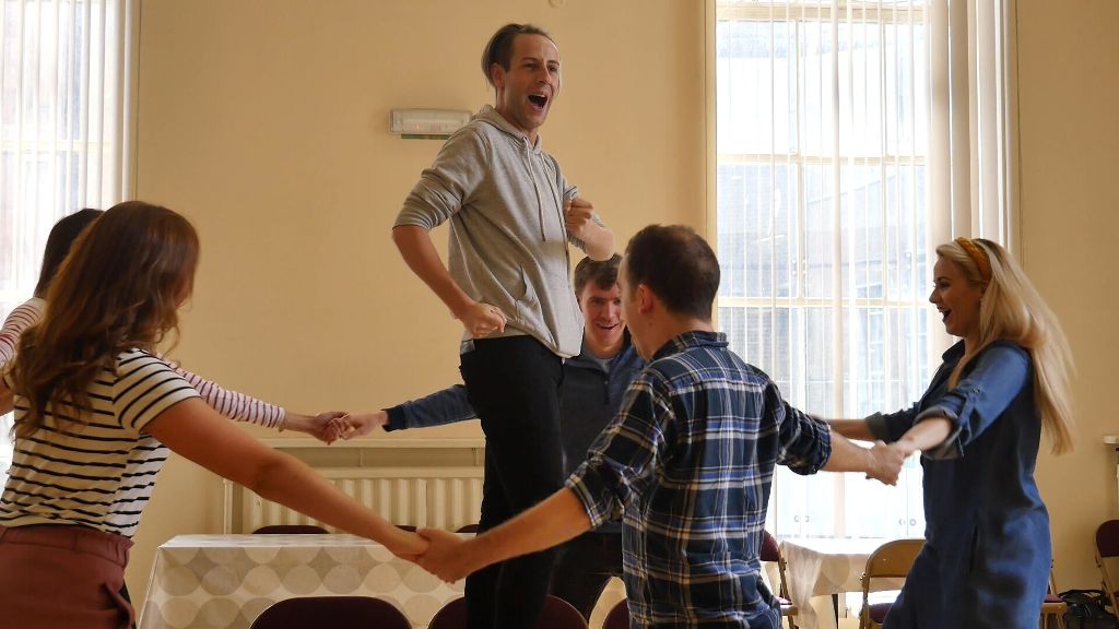 The "Tulipatan" cast rehearsing the operetta finale. (Photo: Opera Northern Ireland) 