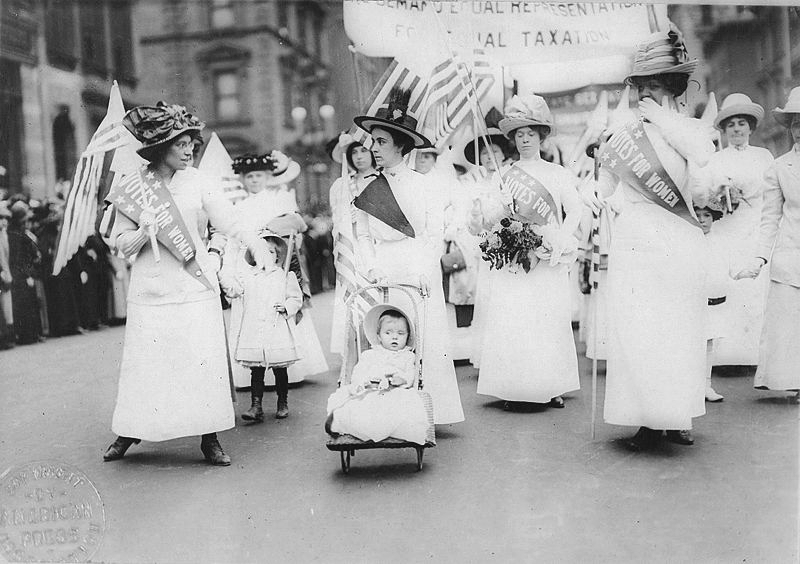 Suffragette demonstration in New York City, 1912.