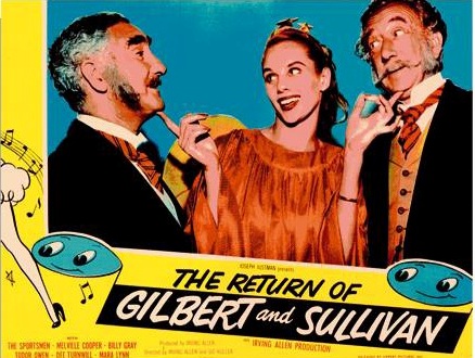 Movie poster for "The Return of Gilbert and Sullivan," 1950.