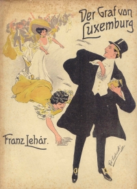 Sheet music cover for "Der Graf von Luxemburg."
