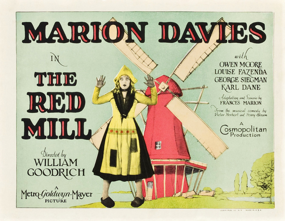 The 1927 film version of "The Red Mill" starring Marion Davies.