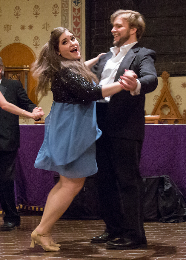 Alexa Devlin and Matthew Wages in "Ladie's First". (Photo: Jill LeVine)