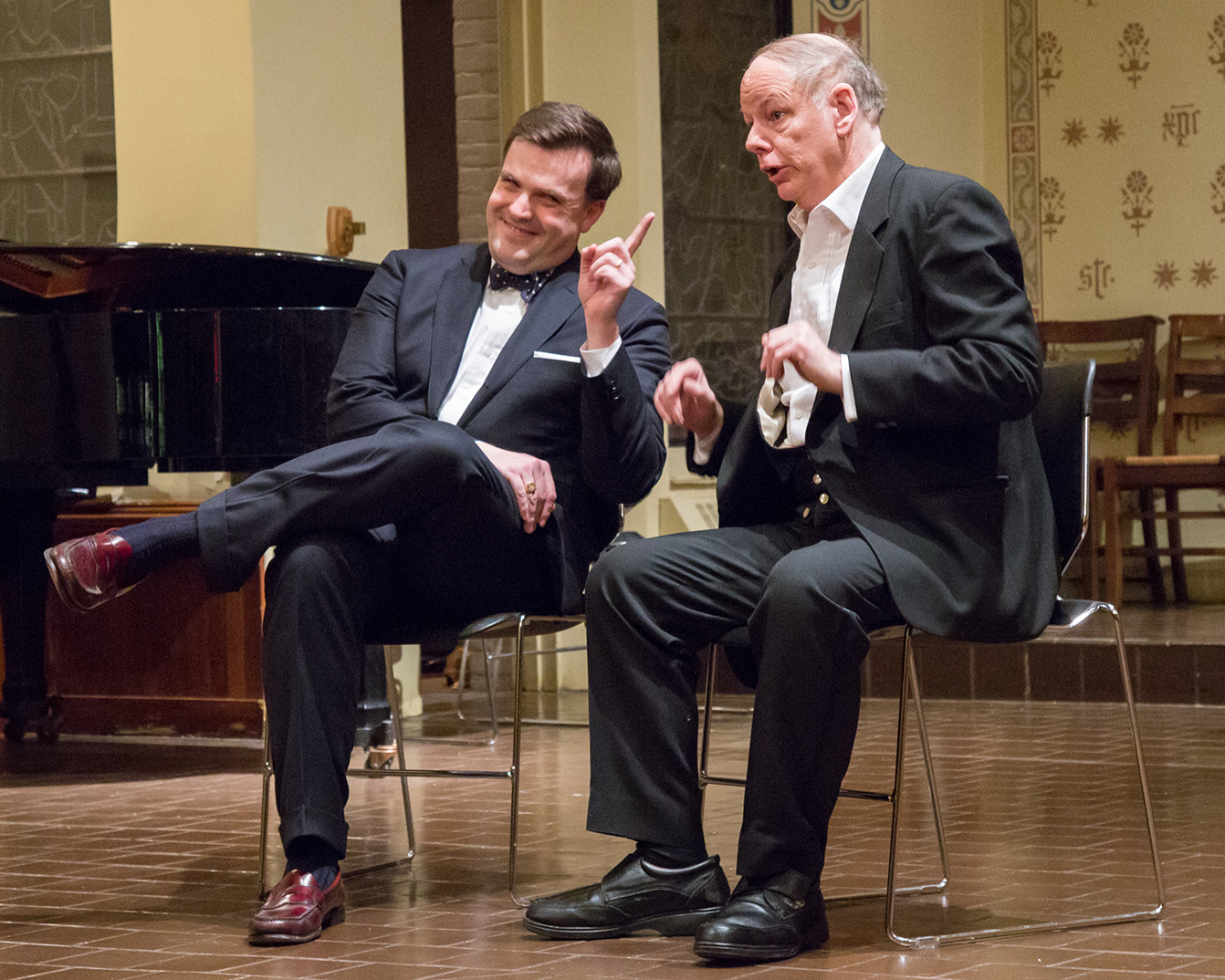 "Love of the Lorelei"  from "The Debutante" (1914): L-R  Daniel Greenwood and Richard Holmes. (Photo: Jill LeVine)