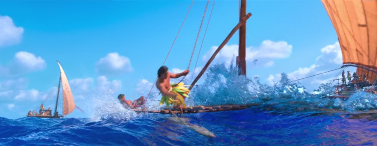 Sailing scene from the movie "Moana," 2016. (Photo: Disney/Screenshot)