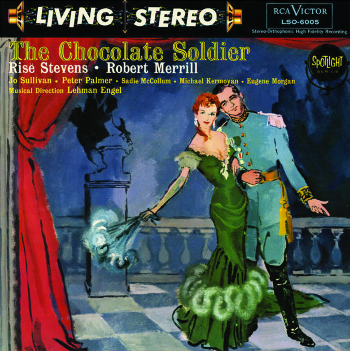 The RCA album of "The Chocolate Soldier" starring Risë Stevens and Robert Merrill.