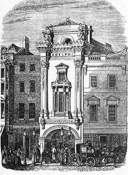 The New Adelphi Theatre could seat 1,500 people with an additional 500 standing. It opened in 1868. 