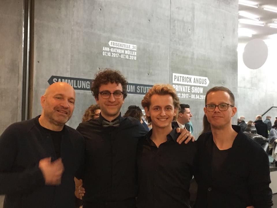 The authors and singers at a performance of "Operette für zwei schwule Tenöre" at Kunstmuseum Stuttgart. (Photo: Private)