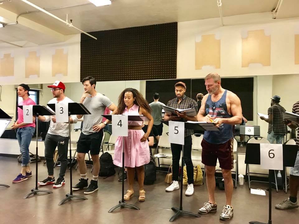 The cast of "Shooting Star" during rehearsals for the industry reading in NYC, 2018. (Photo: Private)