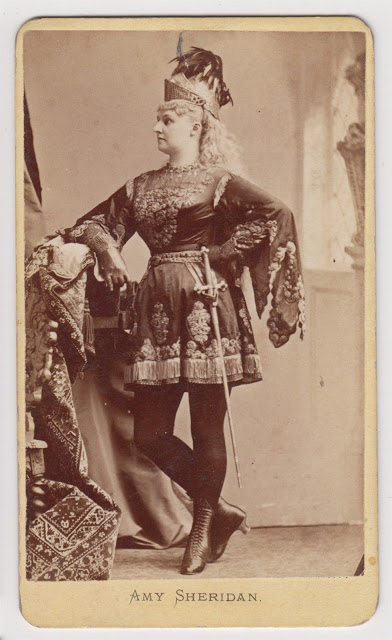Postcard showing burlesque actress Amy Sheridan.