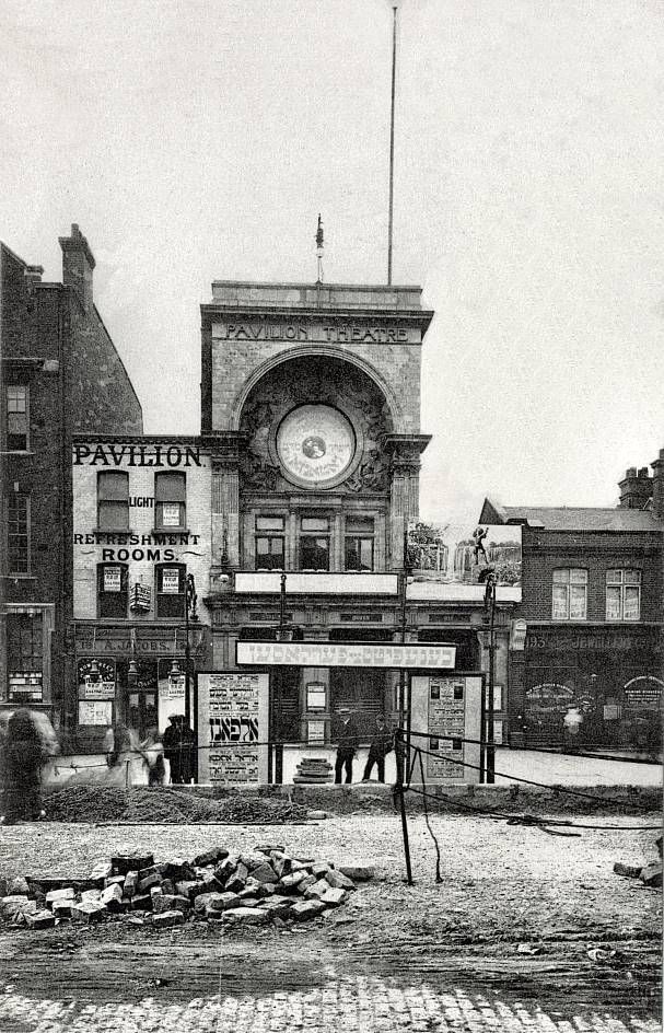 The Pavilion Theatre on Whitechapel Road, around 1900.