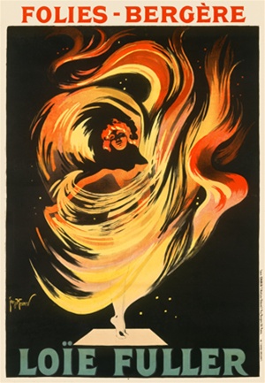 Advertisement for Loie Fuller at Folies-Bergére.