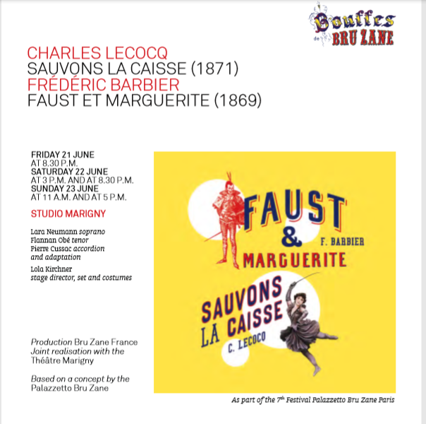 Advertisment for "Faust and Marguerite".