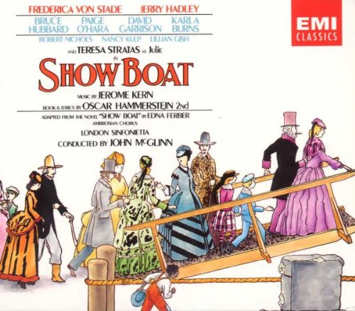 Cover for the 1988 "Show Boat" recording conducted by John McGlinn, released by EMI.