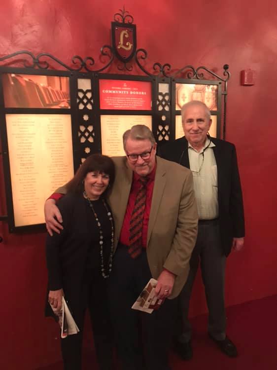 Steven Daigle (middle) with Nan and Michael Miller at the Lobero Theatre, Santa Barbara, CA. (Photo: Private)