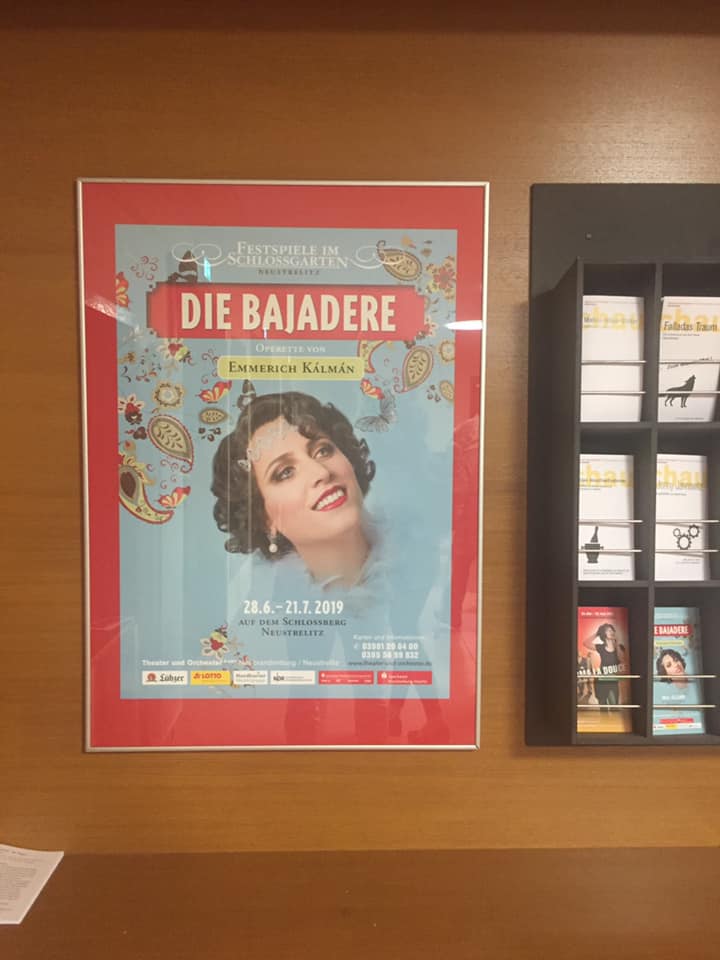 Poster announcing the 2019 summer production of "Die Bajadere" in Neustrelitz. (Photo: Private)